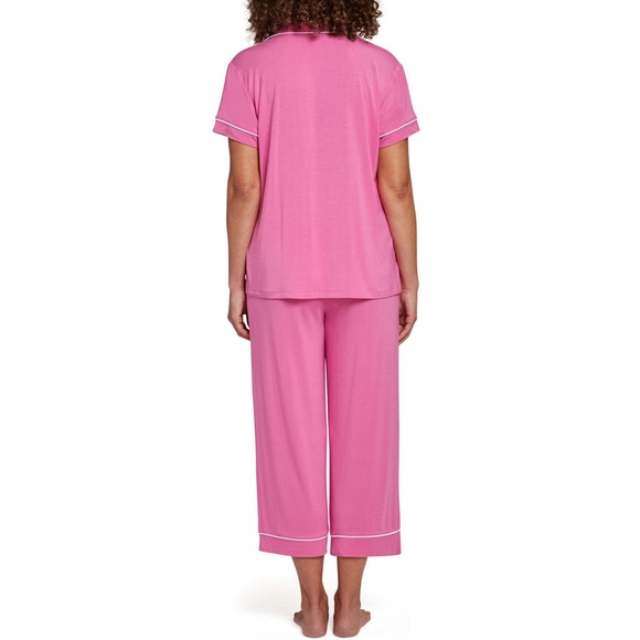 LOFT Notch Ladies Collar Capri Sleep Set  Hot Pink - Picture 4 of 5